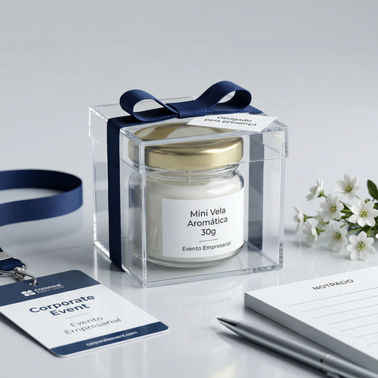 Mini Vela Aromática 30g Personalizada | Lembrancinha para Casamento, Festa e Eventos
