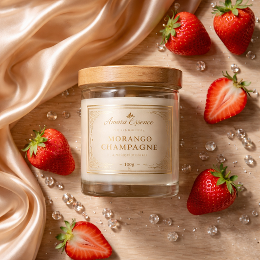 Vela Aromática Morango Chanpagne 100g