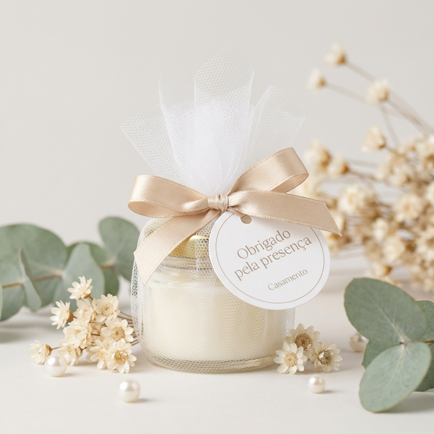 Mini Vela Aromática 30g Personalizada | Lembrancinha para Casamento, Festa e Eventos