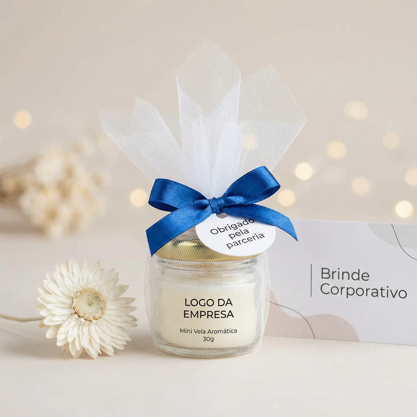 Mini Vela Aromática 30g Personalizada | Lembrancinha para Casamento, Festa e Eventos