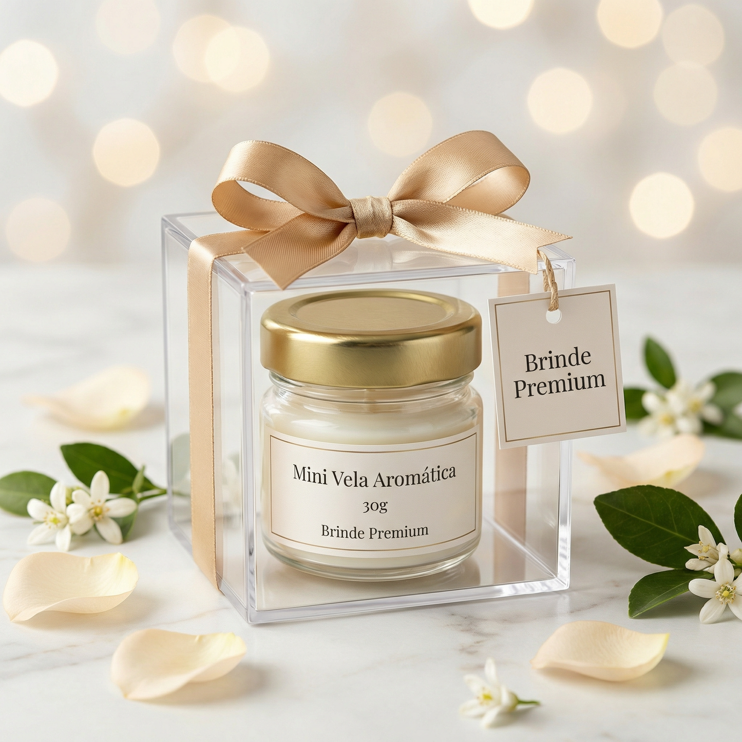 Mini Vela Aromática 30g Personalizada | Lembrancinha para Casamento, Festa e Eventos