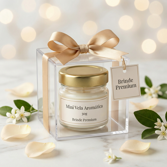 Mini Vela Aromática 30g Personalizada | Lembrancinha para Casamento, Festa e Eventos