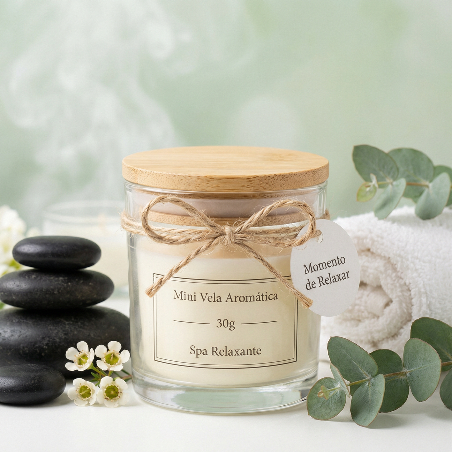 Mini Vela Aromática 30g Personalizada | Lembrancinha para Casamento, Festa e Eventos