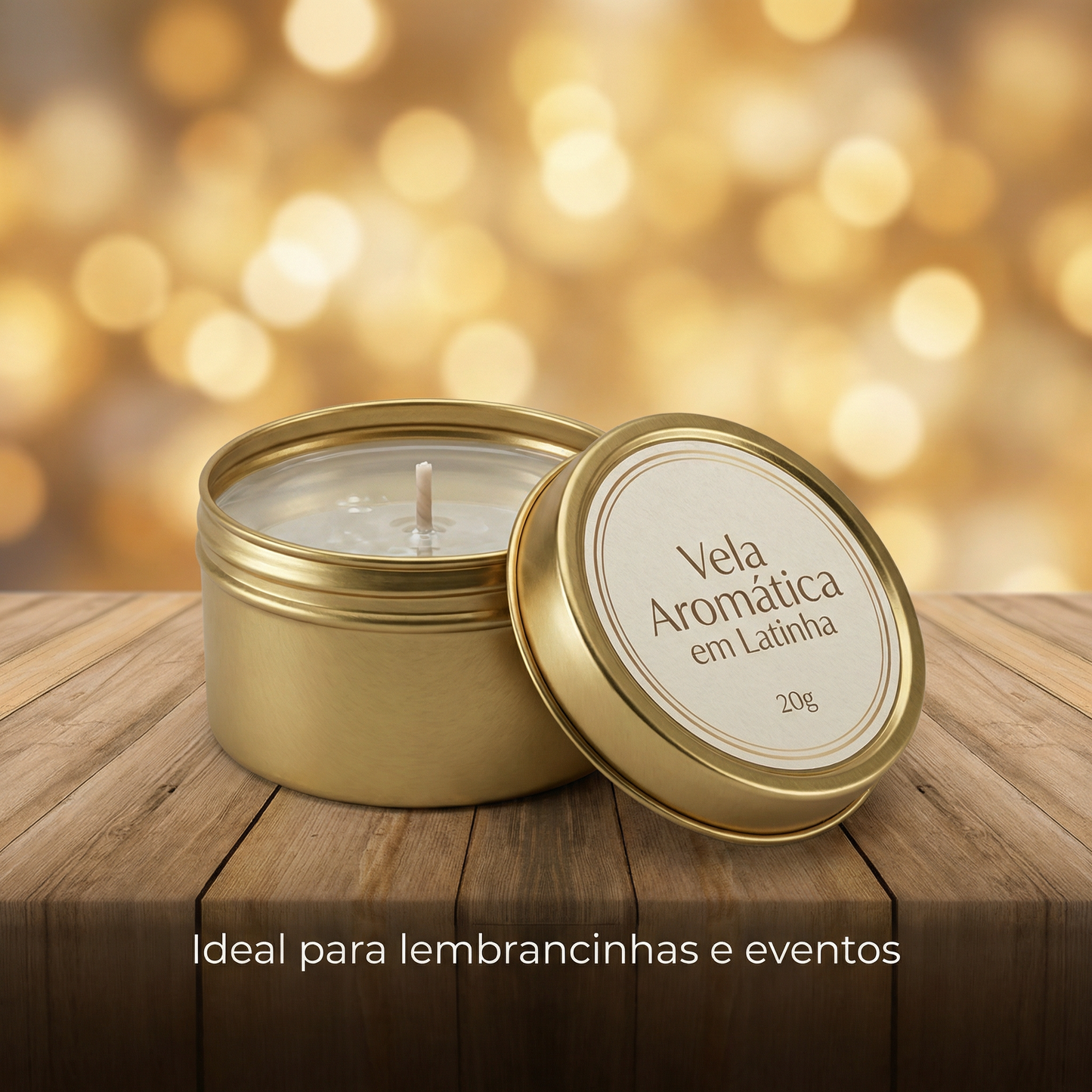 Vela Aromática em Latinha 20g Personalizada