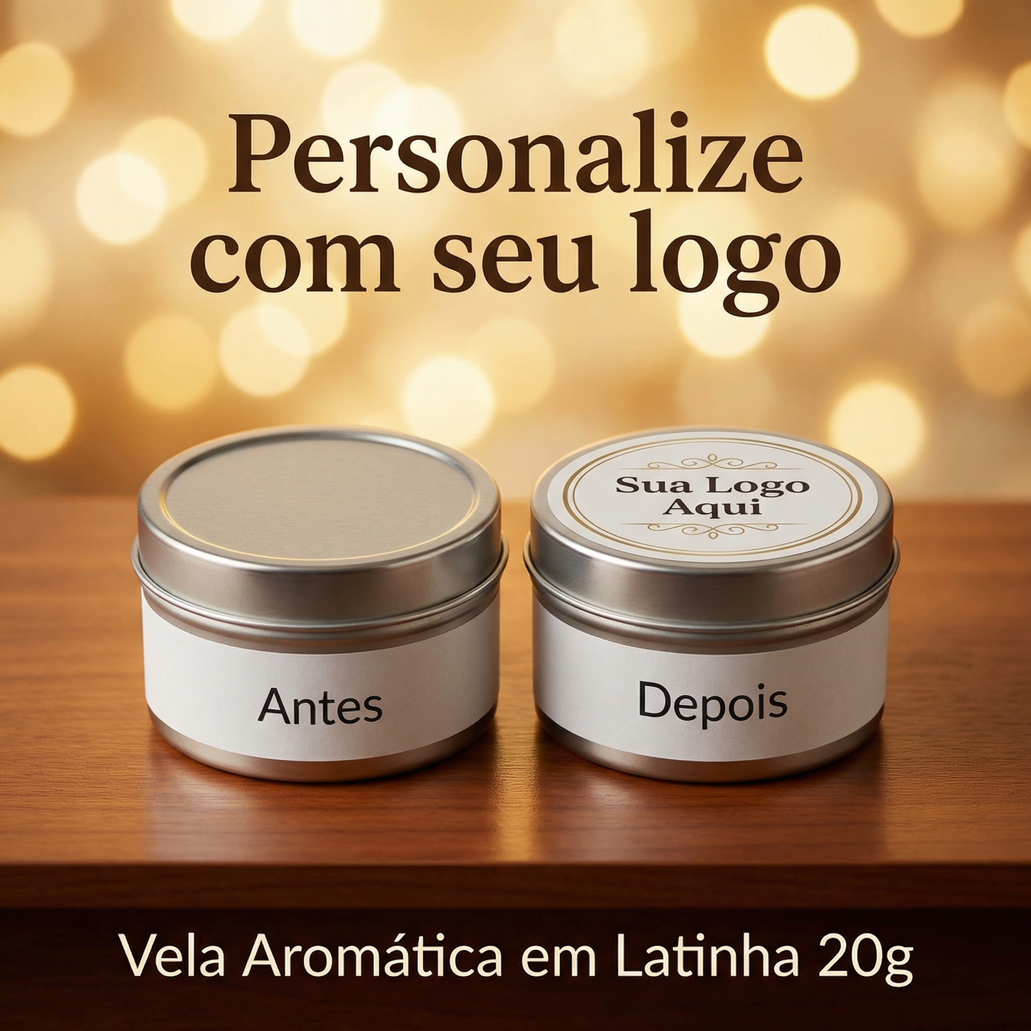 Vela Aromática em Latinha 20g Personalizada