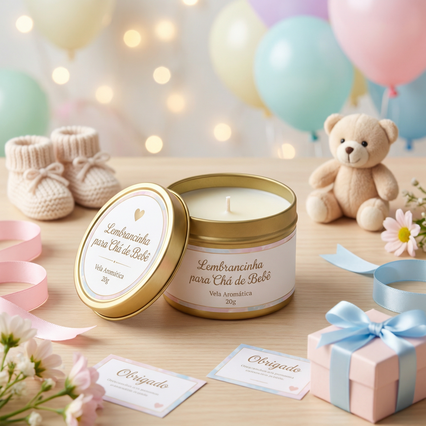Vela Aromática em Latinha 20g Personalizada