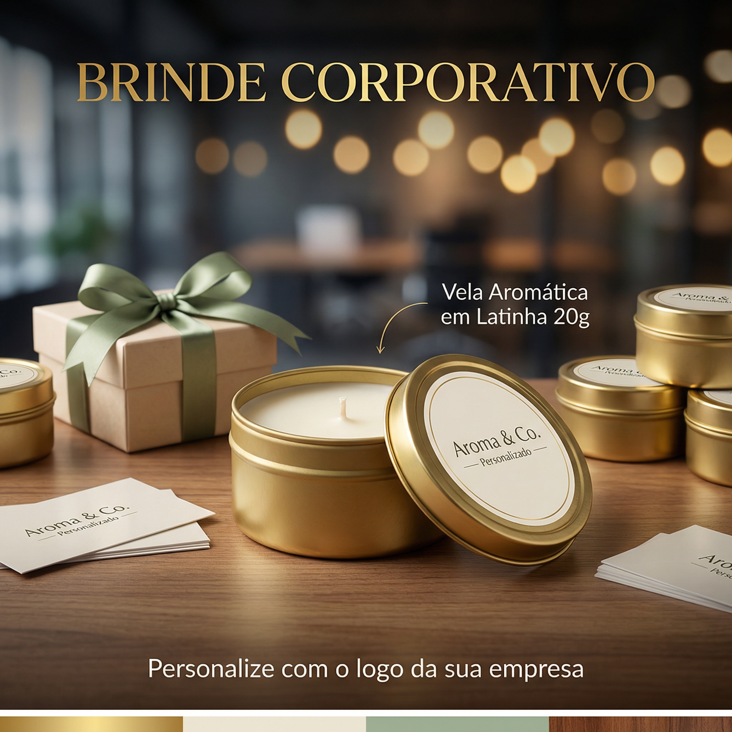 Vela Aromática em Latinha 20g Personalizada