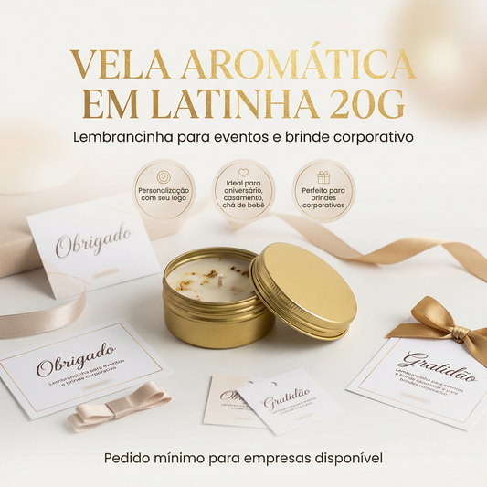 Vela Aromática em Latinha 20g Personalizada