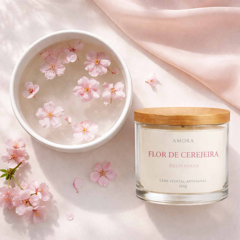 Vela Aromática Flor de Cerejeira 100g