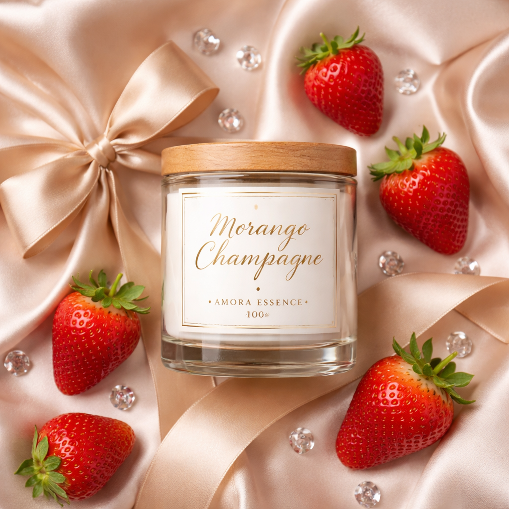 Vela Aromática Morango Chanpagne 100g