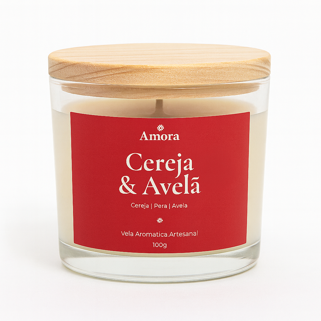 Vela Cereja e Avelã | 30 horas (Sensualidade)