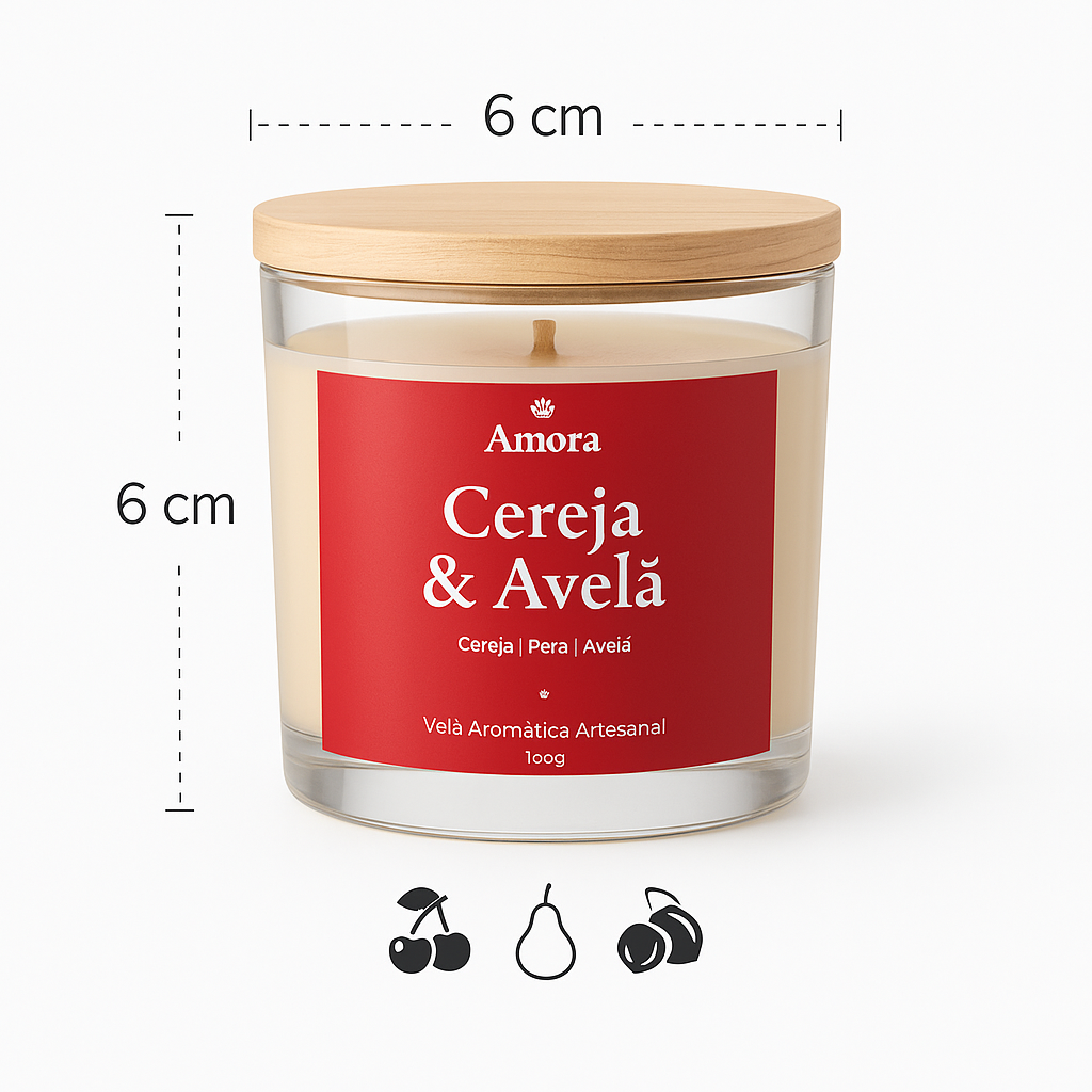 Vela Cereja e Avelã | 30 horas (Sensualidade)