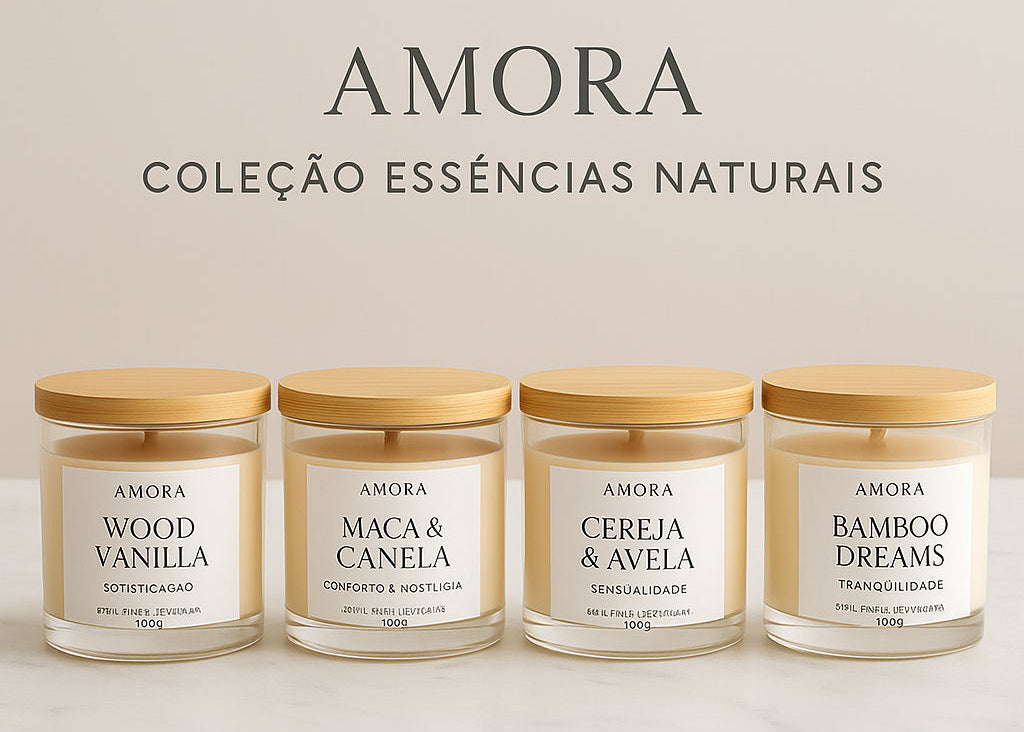 Vela Aromática Cereja e Avelã 100g – Amora Essence