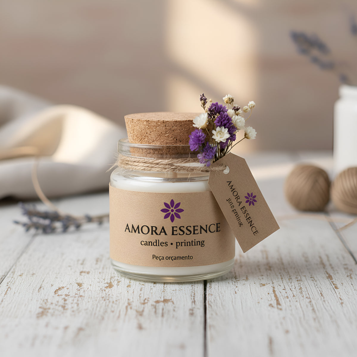 30 Mini Velas Aromática Personalizada Presente | Lembranças Afetivas
