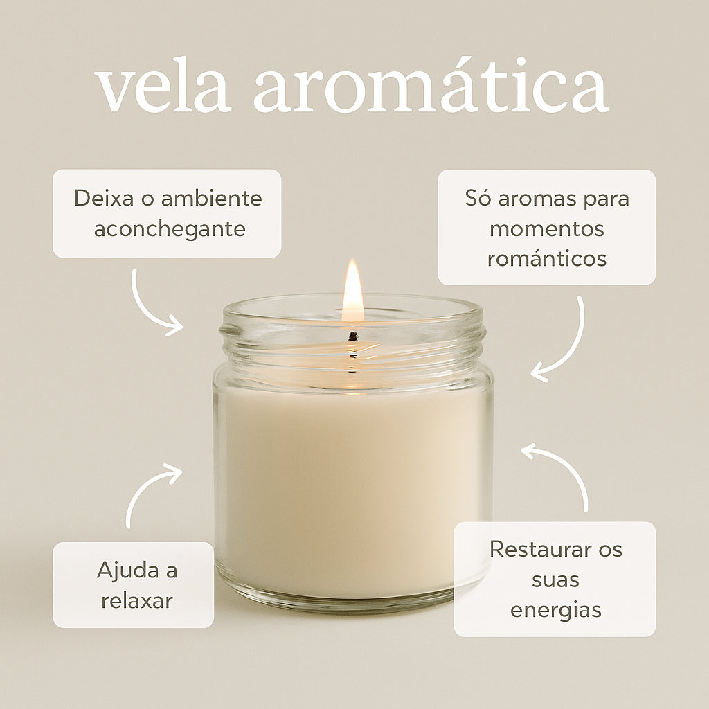 Vela Aromática Cereja e Avelã 100g – Amora Essence