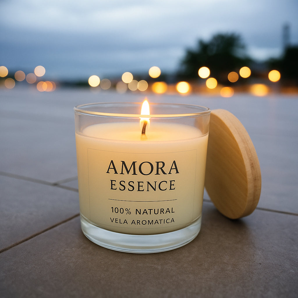 Vela Aromática Cereja e Avelã 100g – Amora Essence