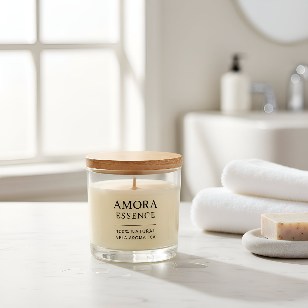 Vela Aromática Cereja e Avelã 100g – Amora Essence
