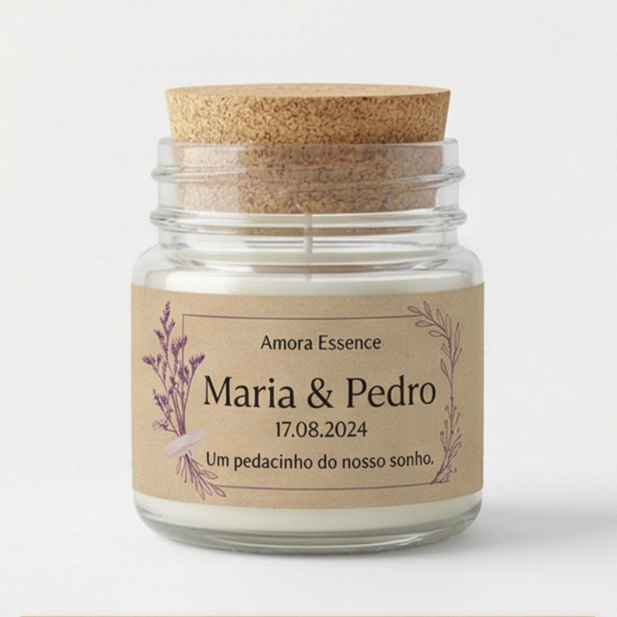 30 Mini Velas Aromática Personalizada Presente | Lembranças Afetivas