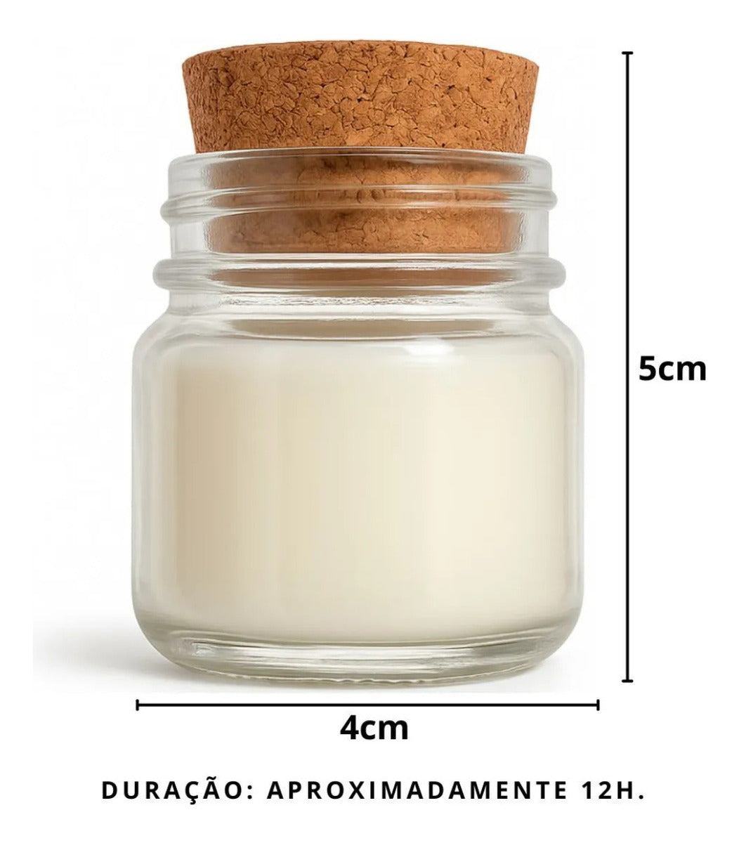 30 Mini Velas Aromática Personalizada Presente | Lembranças Afetivas