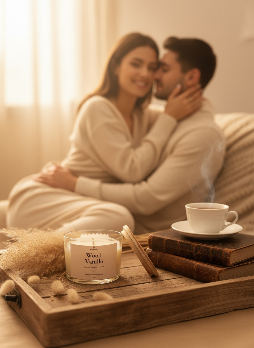 Vela Wood Vanilla | 30 horas (Sofisticação)