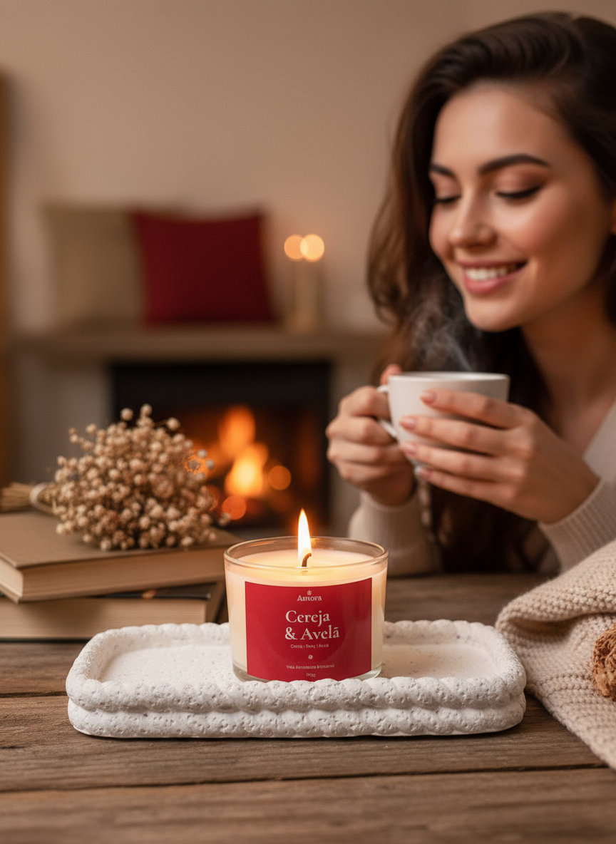 Vela Cereja e Avelã | 30 horas (Sensualidade)