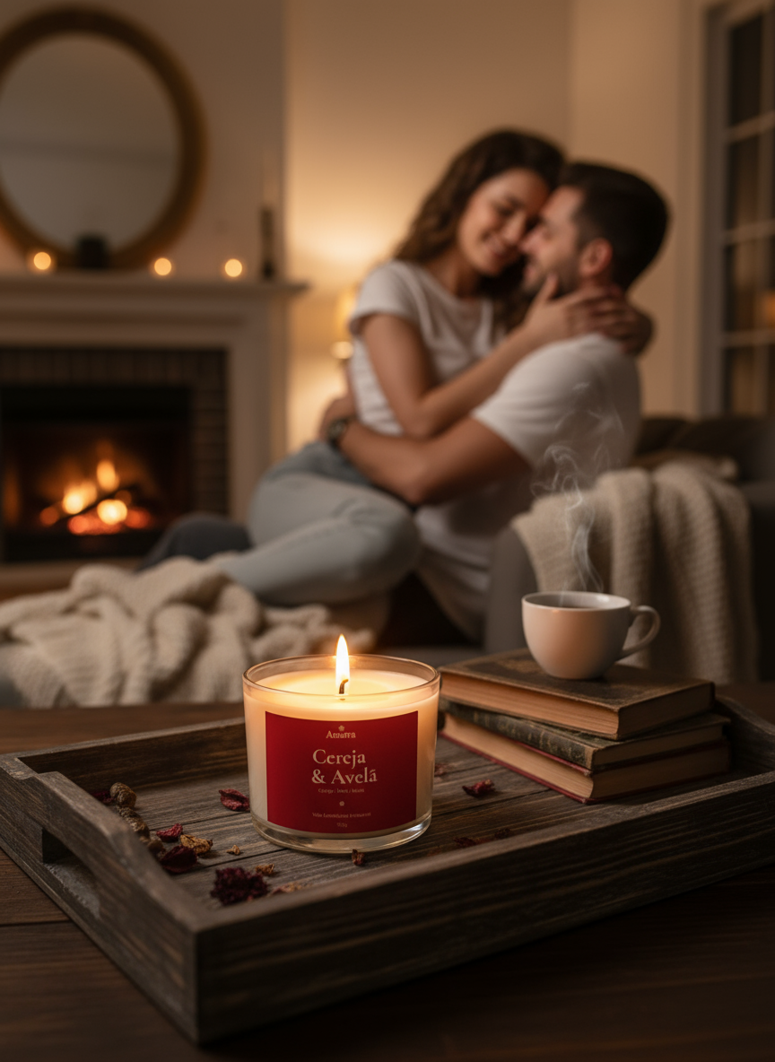 Vela Cereja e Avelã | 30 horas (Sensualidade)