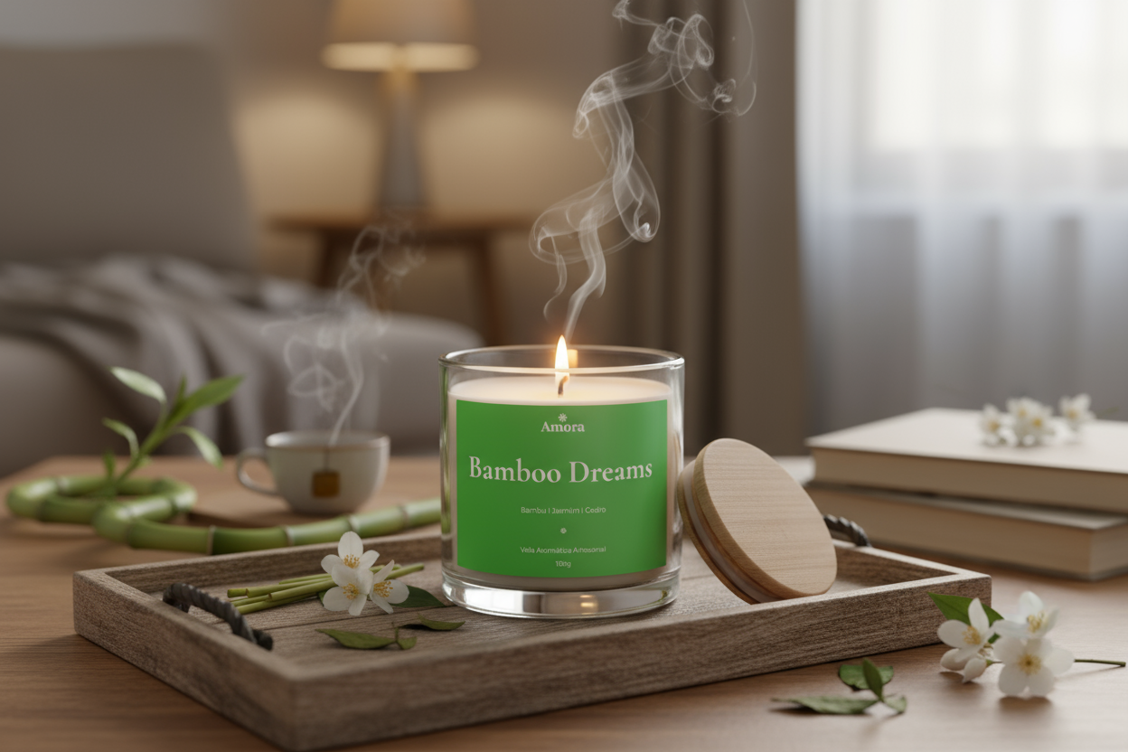 Vela Bamboo Dreams | 30 horas (Tranquilidade)